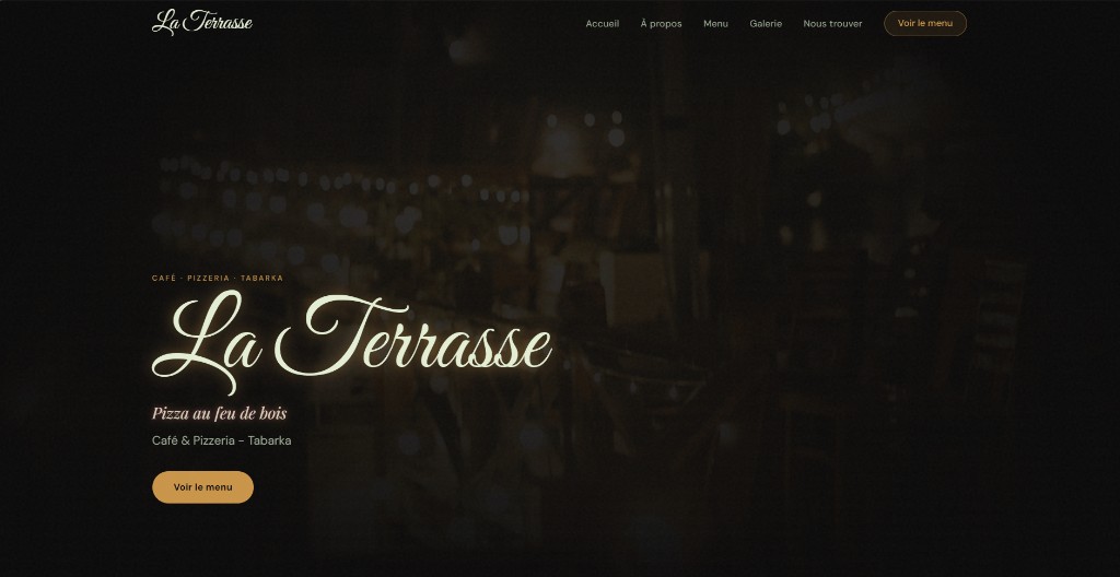 La Terrasse — Café & restaurant website