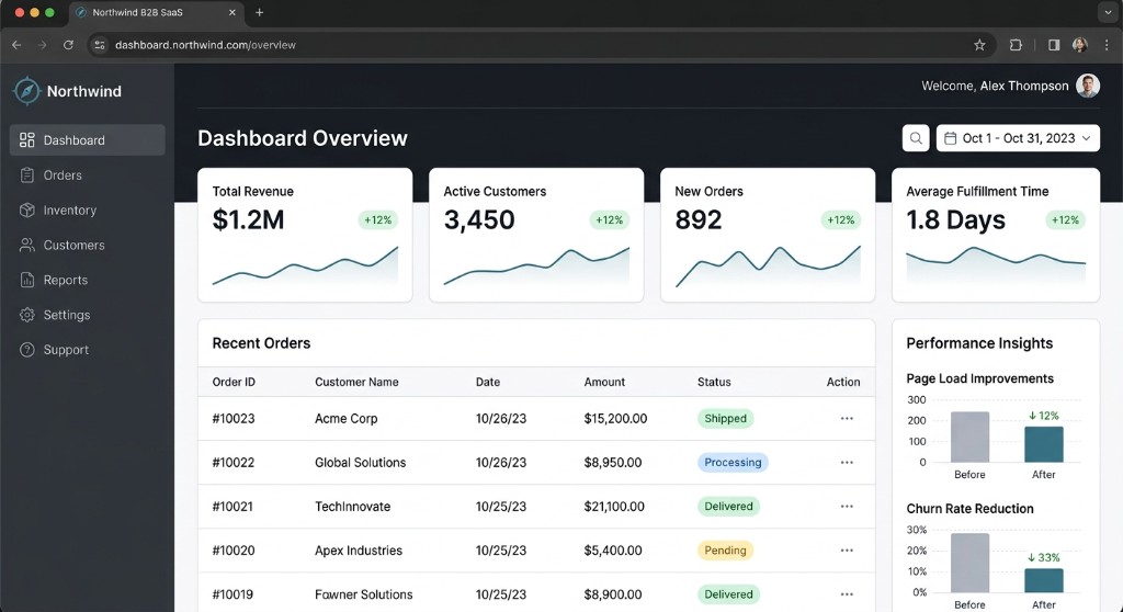 Northwind — B2B SaaS rebuild